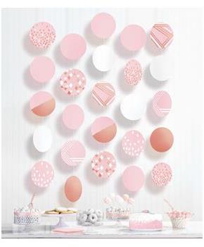 Rose Gold Blush Round String Decorations