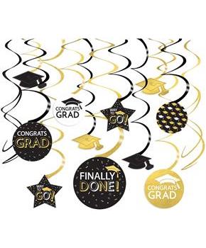 Congrats Grad Swirl Decorations