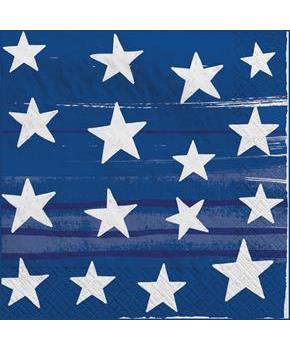 Painted Patriotic Beverage Napkins