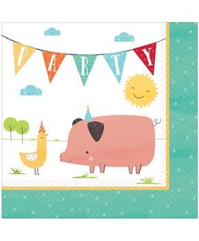 Barnyard Birthday Lunch Napkins