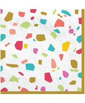 Rainbow Terrazzo Lunch Napkins