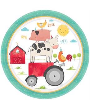 Barnyard Birthday 10.5 in. Round Paper Plates