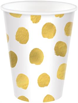 Gold Motif 12 oz. Paper Cups