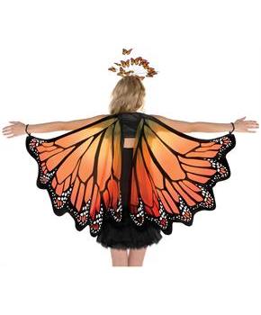 Women's Orange Monarch Wings