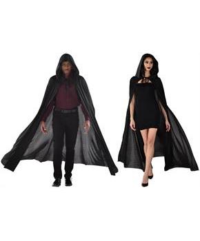 Adult Hooded Black Cape