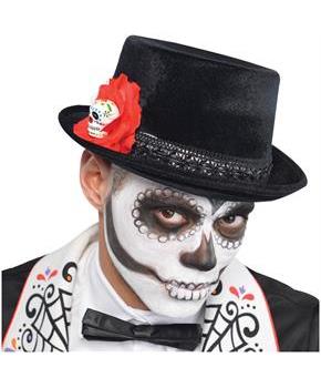 Adult Day of the Dead Top Hat
