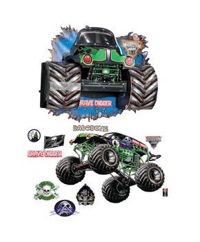 Monster Jam 3D Giant Decals and Wall Burst Kit