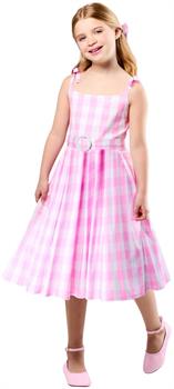 Girls' Barbie Movie Perfect Day Pink Gingham Dress