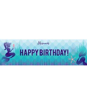 Mermaids Under the Sea Birthday Banner Standard 18" x 61"