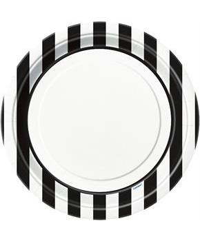 Black Stripe Dinner Plates