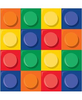 Building Block Party Lunch Napkins 