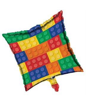 Building Block Party Metallic Foil Balloon