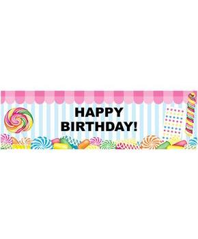Candy Shoppe Birthday Banner