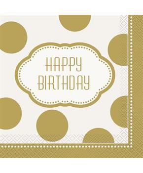 Golden Birthday Lunch Napkins