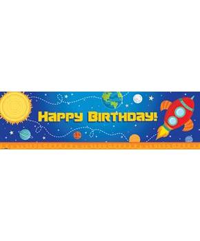 Rocket to Space Pre Printed Banner