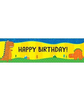 T-Rex Birthday Banner - 18" x 61"