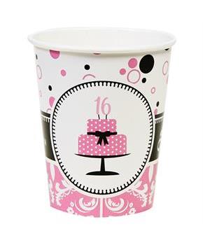 Sweet 16 9oz Paper Cups