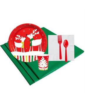 Reindeer Christmas Party 16 Guest Party Pack