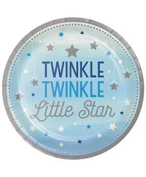 Twinkle Twinkle Little Star Blue 9" Dinner Plates