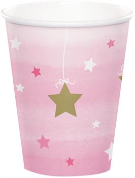 Twinkle Twinkle Little Star Pink 9oz Paper Cups 