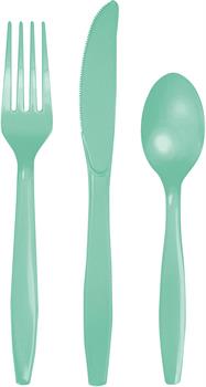 Mint Plastic Cutlery Assortment 