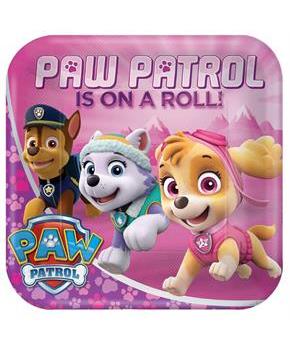 Pink Paw Patrol Girl 9 Dinner Plates