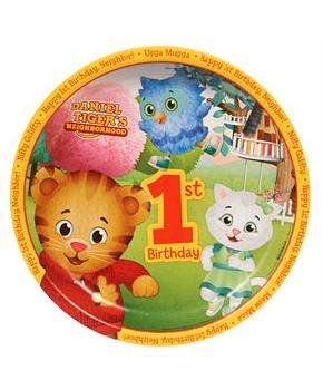 Daniel Tigers Neighborhood 1st Birthday Dinner Plates 