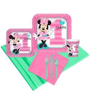 Disney Minnie Mouse 1st Birthday 16 Guest Party Pack