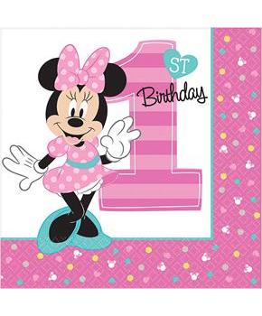 Disney Minnie Mouse 1st Birthday Lunch Napkins 