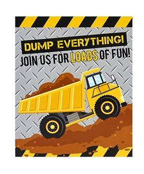 Construction Party Invitations 