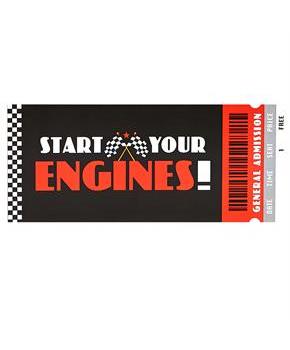 Racecar Racing Party Invitations