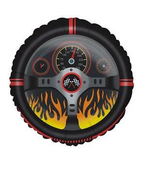 Racecar Racing Party Foil Balloon