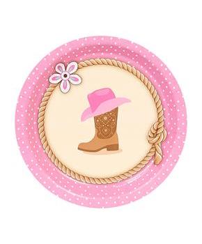 Western Cowgirl Party Dessert Plates