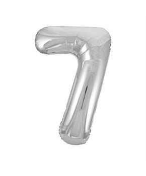 Jumbo Silver Foil Balloon-Number 7