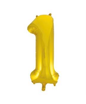 Jumbo Gold Foil Balloon-Number 1