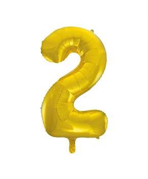 Jumbo Gold Foil Balloon-Number 2