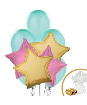 Mint Pink & Gold Balloon Bouquet