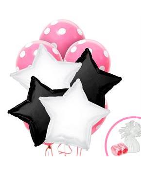Black White & Pink Balloon Bouquet