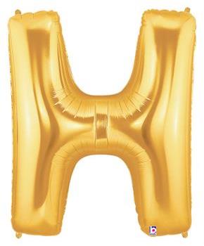 Jumbo Gold Foil Letter-H