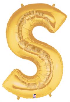 Jumbo Gold Foil Letter-S