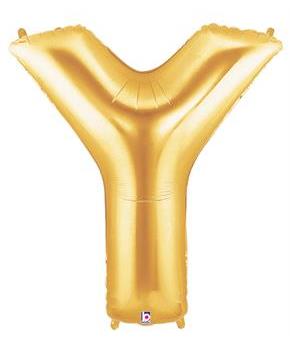 Jumbo Gold Foil Letter-Y