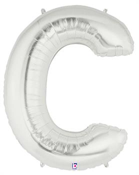 Jumbo Silver Foil Letter-C