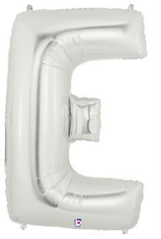 Jumbo Silver Foil Letter-E