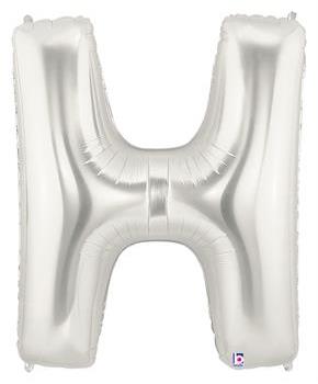 Jumbo Silver Foil Letter-H