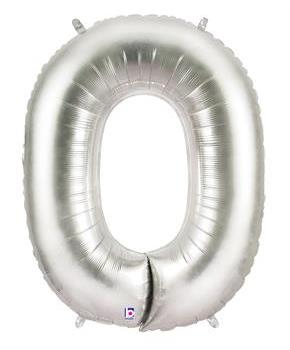 Jumbo Silver Foil Letter-O