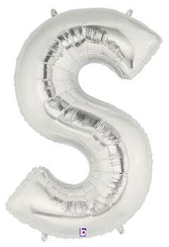 Jumbo Silver Foil Letter-S