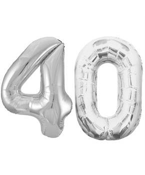 Jumbo Silver Foil Balloons-40