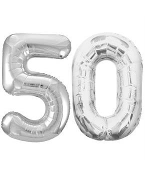 Jumbo Silver Foil Balloons-50