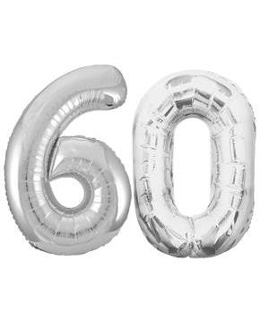Jumbo Silver Foil Balloons-60