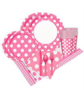 Pink and White Dots Party Pack